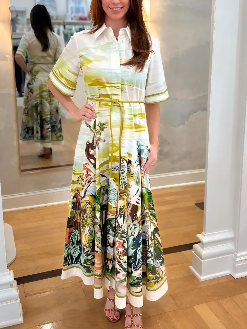 ALEMAIS Jungle Boogie midi dress